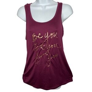 Champion Womens Tank Top XS Maroon Gold "Be You Do You For You"
